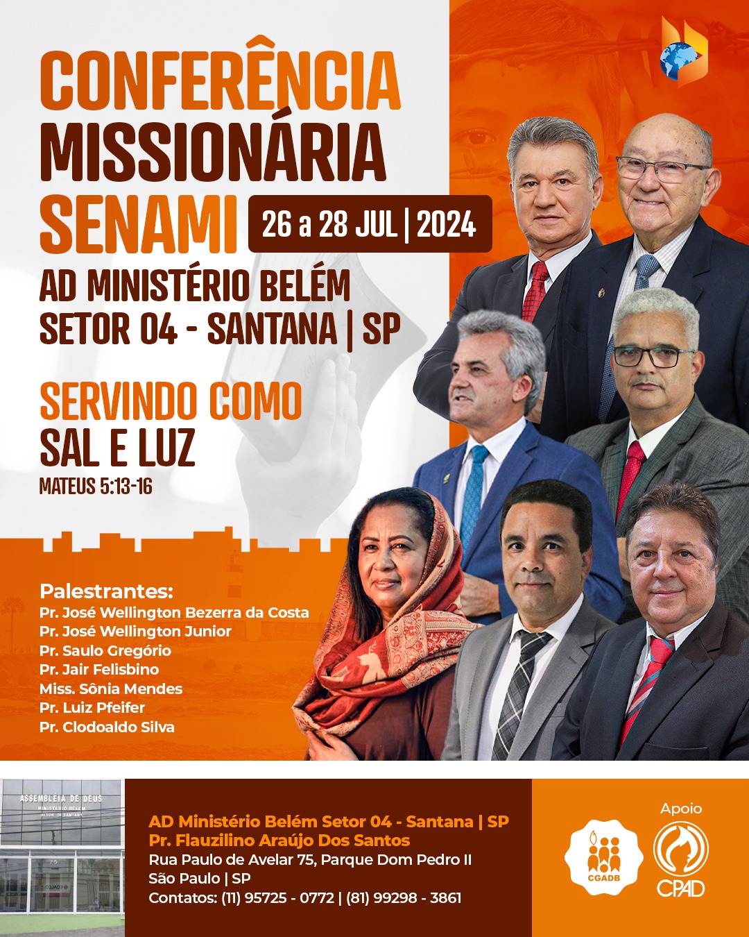 CONFERÊNCIA MISSIONÁRIA SENAMI AD. BELÉM   SANTANA - SP