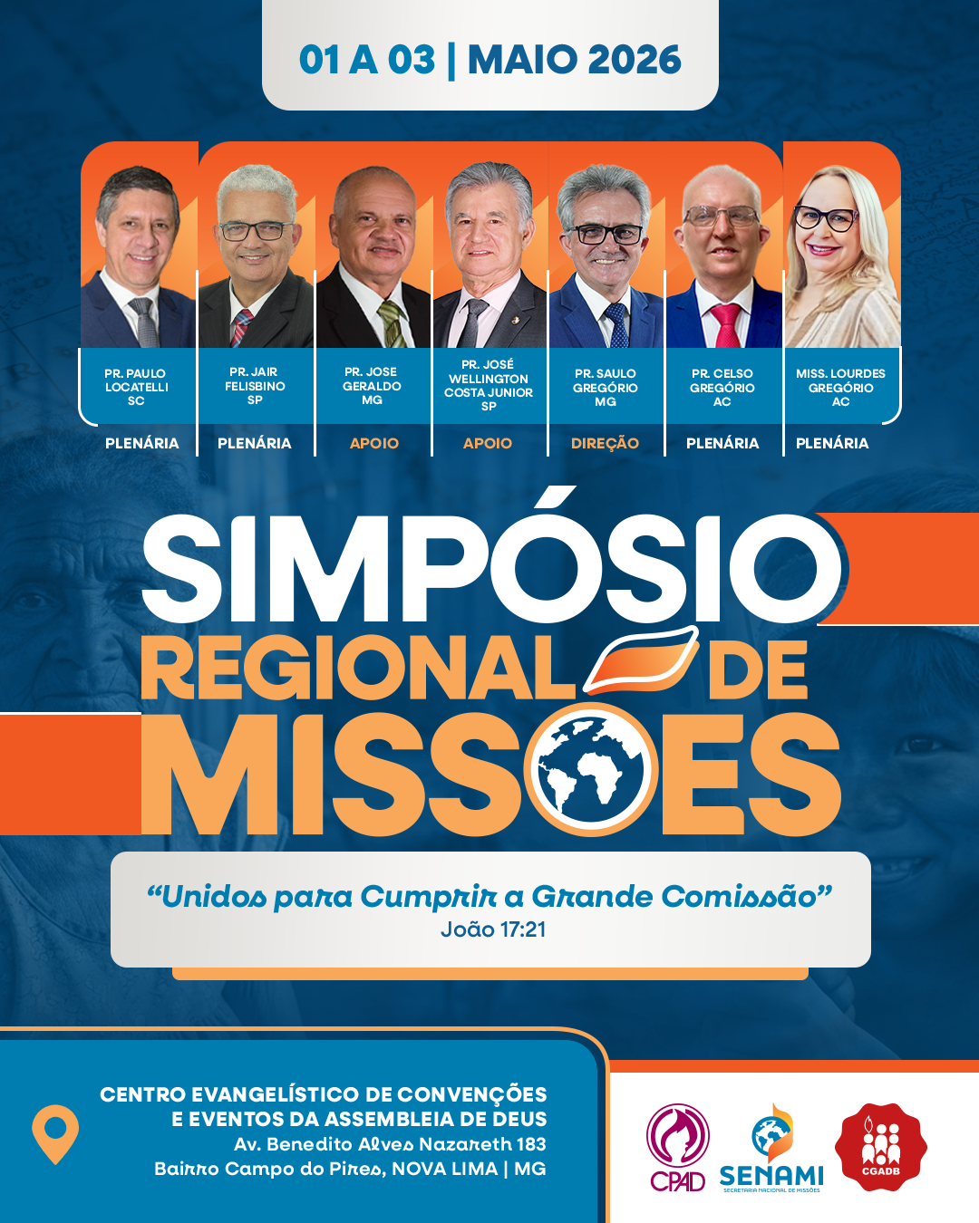 SIMPOSIO REGIONAL DE MISSOES SENAMI AD. NOVA LIMA - MG